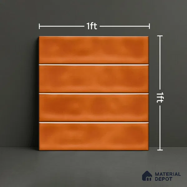 Faux Subway Tile TL 07256 C Sintra 1005 1 ft x 1 ft Ceramic Glossy Finish - 9 mm | 2 mm Spacer is Mandatory | Please Expect a Slight Variation of Pattern